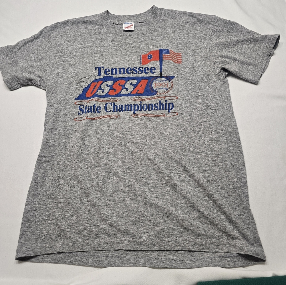 Vintage 1991 Tennessee USSSA Baseball Championship Tee 90's Duke Tshirt L
